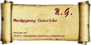 Medgyesy Gusztáv névjegykártya