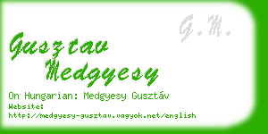 gusztav medgyesy business card