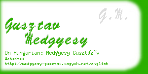 gusztav medgyesy business card
